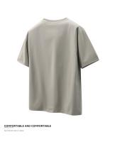 Camiseta de manga corta transpirable y holgada para hombre de verano de manga corta - details 10