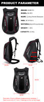 MJMOTO Carcasa de Fibra de Carbono Casco Integral Impermeable Gran Capacidad - details 1