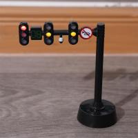 Juguete de tráfico de seguridad, señales de luz, Mini modelo de parada de tráfico, juguetes ABS, simulación de semáforo, bloques de construcción, juguetes para niños - details 6