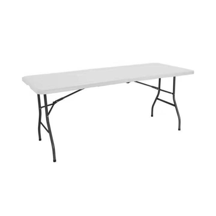 Mesa Plegable de Resina Reforzada 180x74x74cm Ideal para Acampar, Jardín y Eventos - 1