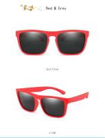 Gafas de sol para niños y niñas, gafas de sol polarizadas para niños, gafas cuadradas de seguridad de silicona para bebés, gafas UV400 - details 12