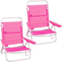 Pack 2 Sillas Playa Plegables |   Ligera Portátil |   Baja y Reclinable de 4 Posiciones |   para Camping, Piscina, Terraza o Jardín Azul - details 34
