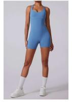 Mono deportivo sin costuras Lifting de cadera, espalda descubierta, shorts cruzados - details 5