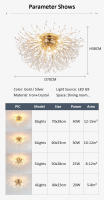 Lámpara de Cristal con Colgante de Arce TOMAXIN G9 70CM para Decoración de Sala de Comedor y Dormitorio Luz de Techo Emisora de Color Cambiable Estilo Moderno Producto Normal - details 13