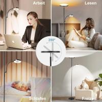 Lámpara de Pie Regulable Gris 42W, Lámpara de Pie LED Salon 3700LM Súper Brillantecon Lámpara de Lectura, control remoto y control táctil Lámpara Alta para Salon de Estar Dormitorio Oficina - details 23