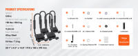 SucceBuy Portaequipajes para Kayak J-Bar, Portaequipajes de Montaje Superior Suave para Kayak, Tabla de Surf, Canoa, SUP, Esquí, SUV, Camión, 1 Kayak, Acero de aleación - details 6