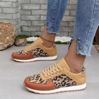 Zapatos deportivos para mujer, novedad de 2023, suela gruesa grande, estampado de leopardo, zapato deportivo informal de corte bajo - details 3