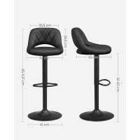 Taburete de Bar Juego de 2 Sillas de Cocina con Marco de Metal Estable y Cubierta de Terciopelo - details 11