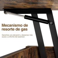 Centro Elevable, Mesa de Salón con Cajón y Compartimento Oculto, Mesas Elevables Modernas Convertibles en Comedor, 100 x 50 cm, Blanco - details 20
