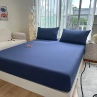 Sombrero de cama completamente envuelto, sábanas gruesas, algodón de lavado universal, juego de tres piezas, cuatro estaciones - details 5