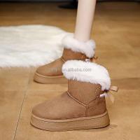 Nuevo Botas cortas de invierno de felpa de gamuza de imitación para mujer, zapatos de marca con diseño de zapatos, alta calidad, nieve, precio bajo, 2025 - details 3