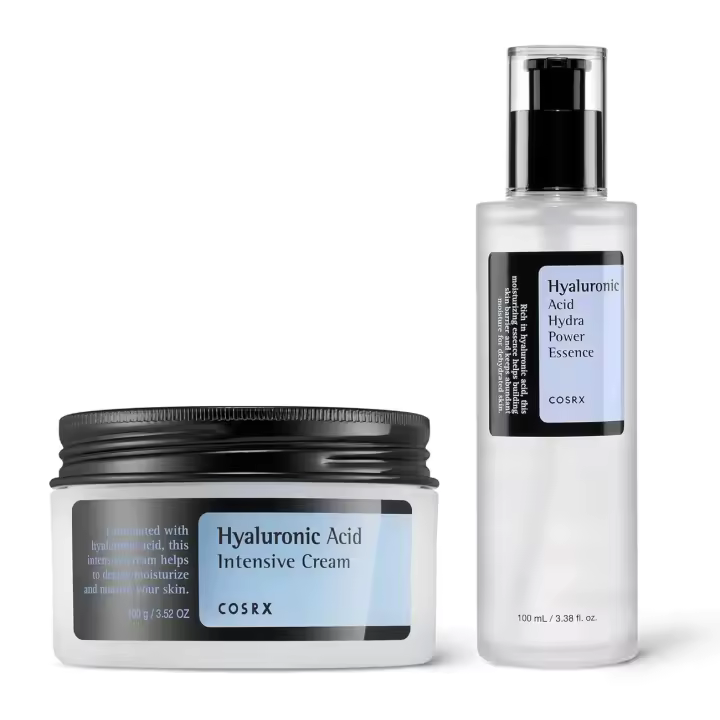 COSRX Flooding Routine: ácido hialurónico + esencia, crema hidratante de arroz y esencia para hidratar la piel sensible y seca, para todos - 1