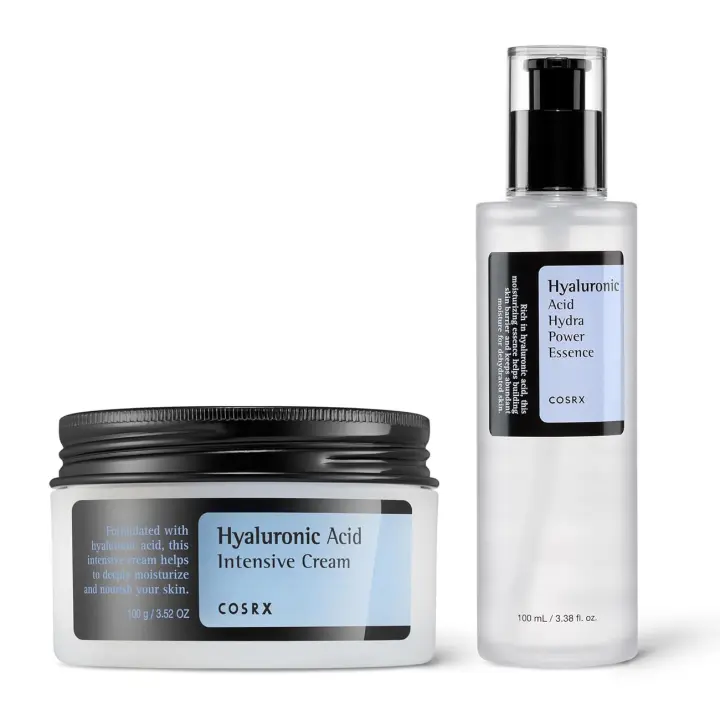 COSRX Flooding Routine: ácido hialurónico + esencia, crema hidratante de arroz y esencia para hidratar la piel sensible y seca, para todos - 1