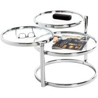 café cromo, Metal, cristal de seguridad - Dim. : AN 58-140 cm x AL 43 cm x P 50 cm, Estilo: Moderno - details 2