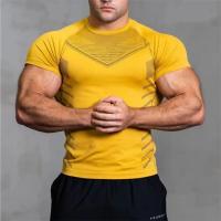 Camiseta deportiva informal para hombre, camisa de manga corta con estampado para gimnasio, Fitness, culturismo, entrenamiento - details 1