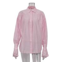 Bornladies-Camiseta de manga larga para mujer, Top de campaña versátil de Color sólido con cuello holgado a la moda para oficina, otoño - details 13