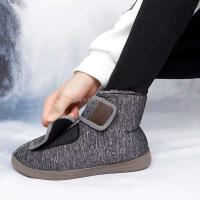Nuevos botines negros de felpa adecuados para mujeres, cubiertas de gancho y bucle fáciles de usar, zapatos de nieve para mujeres mayores 35-46 grandes anti - details 10
