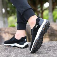 Nuevos zapatos informales, zapatillas de deporte para hombre, zapatos para caminar al aire libre, mocasines de otoño, calzado masculino de cuero de ante sin cordones de talla grande 48 49 50 MSH004 - details 9