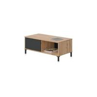 Mesa de Centro Elevable Modelo LC Acabado en Blanco Artik y Roble Canadiano - details 5