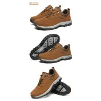 Zapatos De Senderismo Para Hombre Botas De Trekking Deportivas Transpirables De Cuero Respirables Antideslizantes Cómodas Para Acampar Y Caminar En Verano - details 5