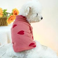 Pijama de Tercera Mano de Cuello Alto para Mascotas Vestidillo de Amor Rosa Delgado para Perros y Gatos Traje de Casa para Tamaños Pequeños y Medianos - details 5