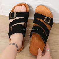 Nuevas zapatillas de corcho universales americanas para hombres y mujeres, talla 46, cómodo diseño de hebilla, sandalias deslizantes de verano, famosas - details 7