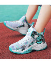 Zapatos de baloncesto antideslizantes para niños, zapatos deportivos transpirables, cómodos zapatos atléticos de entrenamiento de gimnasia, Zapatillas altas para niños - details 15