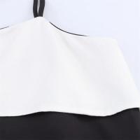 Vestido casual holgado con tirantes, textura satinada, contraste de color, estilo temperamental, novedad de verano 2025, ropa de mujer - details 3