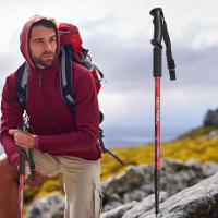 Bastones de Trekking de aleación de aluminio, fuerte utilidad, herramienta de montañismo, adecuado para acampar, mochilero - details 6
