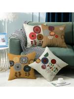 Juego de 4 Fundas decorativas para Sofá, Cojines florales de Lino , para Sofá, Cama, Coche, Hogar, 45x45cm - details 7