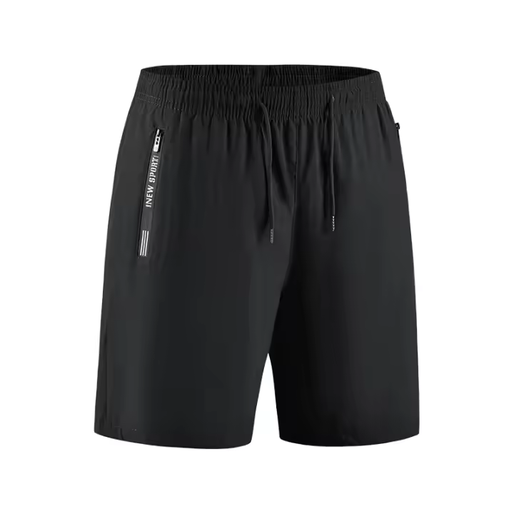 Nuevos pantalones cortos deportivos sueltos y ligeros de seda helada para hombre para verano - 1