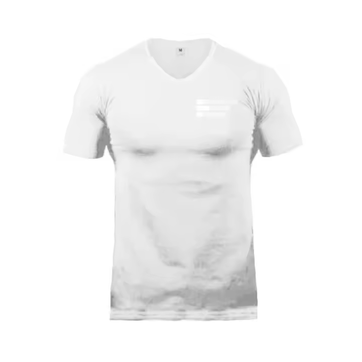 Still Willing Follow Freedom Letters Camiseta de manga corta con cuello en V para hombre, informal Camiseta deportiva ajustada de algodón, moda de verano - 1