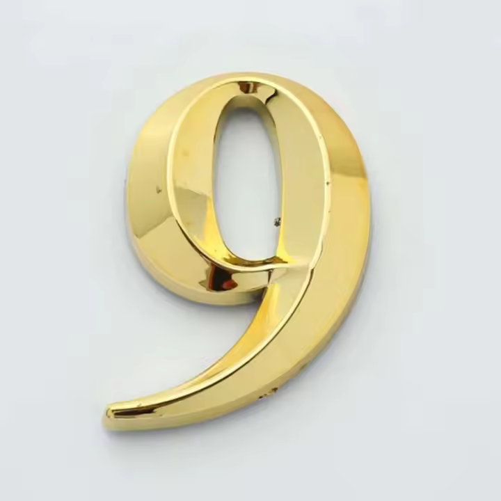 Pegatina de Dirección de Puerta de Apartamento de Oro Decoración de Placa de Caja de Correo de Herramientas y Mejoras del Hogar - 1