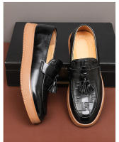 Zapatos casuales para hombres tendencia que aumenta los zapatos de cuero de cabeza redonda mocasines transpirables británicos - details 7