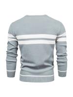 Nueva Suéter De Otoño Para Hombre Con Cuello Redondo Y Mangas Largas Patchwork Caliente Y Delgado Moda Casual Ropa De Hombre - details 3