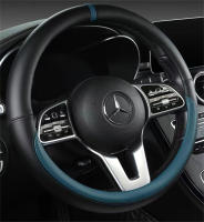 Protector Universal de cuero para volante de coche, decoración antideslizante transpirable para coche, accesorios para volante de 37-38cm - details 10