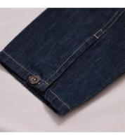 1920s Vintage Ejército de EE. UU. Primavera Verano Azul Denim Uniformes de Trabajo Jersey Suelto Camisa Chaqueta - details 13