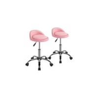Taburetes de salón giratorios con altura ajustable, sillas con ruedas de 59-70 cm, negro - details 11