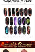 Herramientas de palo magnético de ojo de gato, tira de línea curva, diseño de calcomanía 3D para esmalte de Gel de uñas, doble cabeza - details 4