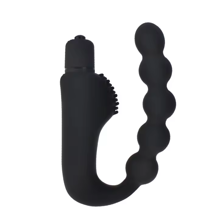 Vibrador Prostalítico de Silicona 10 Velocidades Plug Anal para Adultos 5 Abalorios - 1