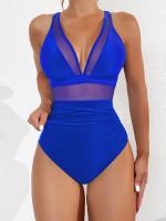 Bañador negro de una pieza para mujer, traje de baño de realce con Control de barriga, Tankini de una pieza - details 23