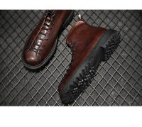 Botas de cuero de alta gama para hombre, zapatos de piel de vaca pura, botas altas de piel de vaca de primera capa - details 21