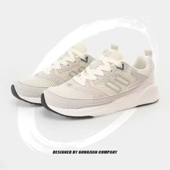 Zapatilla de Malla Ligera y Transpirable Zapatos Casuales para Mujer Suela Gruesa Estilo Retro - 1