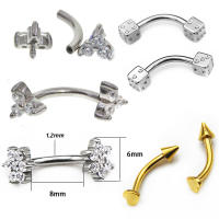 Anillo de acero quirúrgico para mujer, piercing para el cartílago, barra para el labio, tragus helix, joyería para el cuerpo, 16g, 1 unidad - details 1