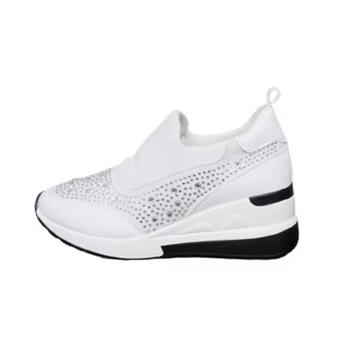 zapatos casuales de tacón de cuña sin cordones para mujer - 1