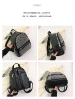 Mochila casual simple, moderna y de gran capacidad, diamantes de imitación de gas extranjero, bolsa de gas extranjero. - details 6