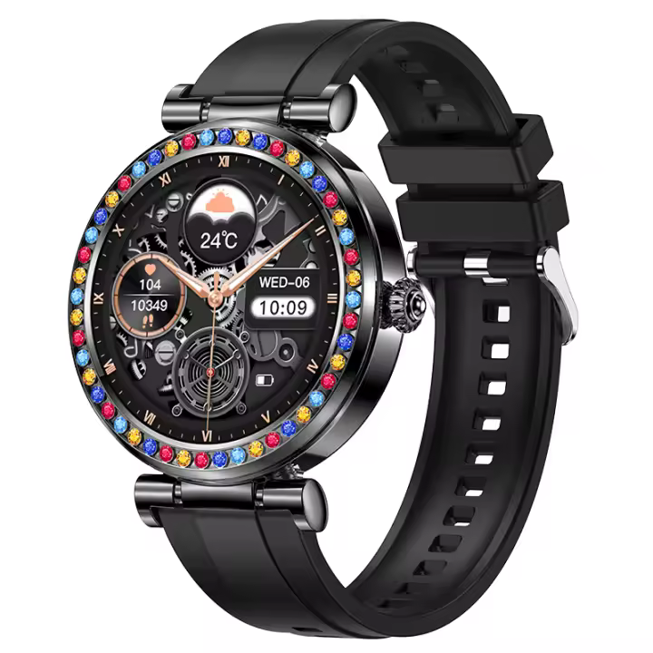 Reloj inteligente para mujer, reloj inteligente SANLEPUS con pantalla HD de 1,27 ", llamadas Bluetooth, notificaciones, monitoreo de salud y sueño, - 1