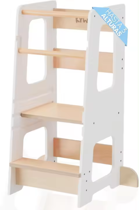 Torre de Aprendizaje Montessori Taburete Infantil de Madera Juguetes Montessori para 1 Año - 1