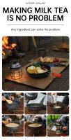 Batería de cocina para acampada, batería de picnic portátil para 2-3 personas, juego de hervidor y sartén - details 6