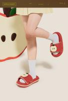 Chicas corazón lindo pie de manzana zapatillas de las mujeres de verano nuevo hogar EVA antideslizante sandalias de baño exterior desgaste hombres - details 8